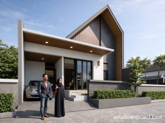 Desain Rumah 9x12 Vernakular Tropis, Solusi Lahan Terbatas! 🏠 [kode 041B]