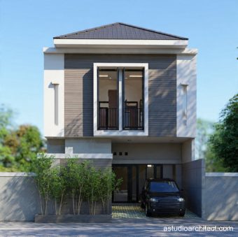 DESAIN RUMAH MODERN 7x9 METER – 3 KAMAR TIDUR [kode 037E]