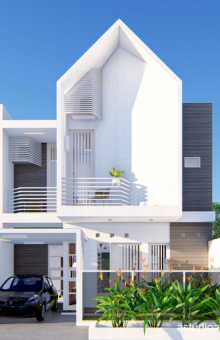 Desain Rumah Scandinavia 8x12m Efektif banget 4 kamar [kode 061B Flip]