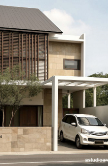 [kode 015] Rumah diatas lahan 7,5x17m dengan Open Plan