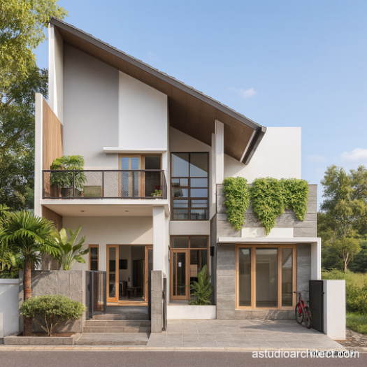 [kode 036D] Rumah Modern Tropis Super Nyaman! Lahan 10x16 Meter dengan Balkon Luas & Ruang Kerja