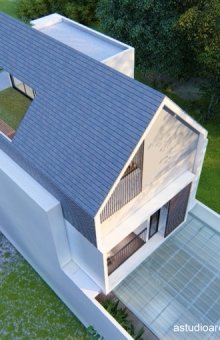 [kode 208E] RUMAH Konsep Atapnya bisa Dipakai Santai lahan 6.5x15m